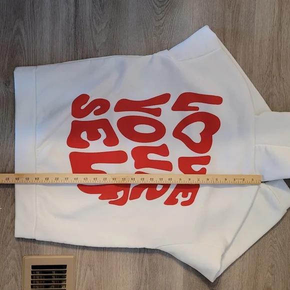 Love Your Self Hoodie Sweatshirt White Women's XS Shein - Picture 9 of 13